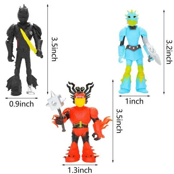 8Pcs Dragon Action Figures Set - Vikings Toys Gift Figure Mini Cake Toppers Car
